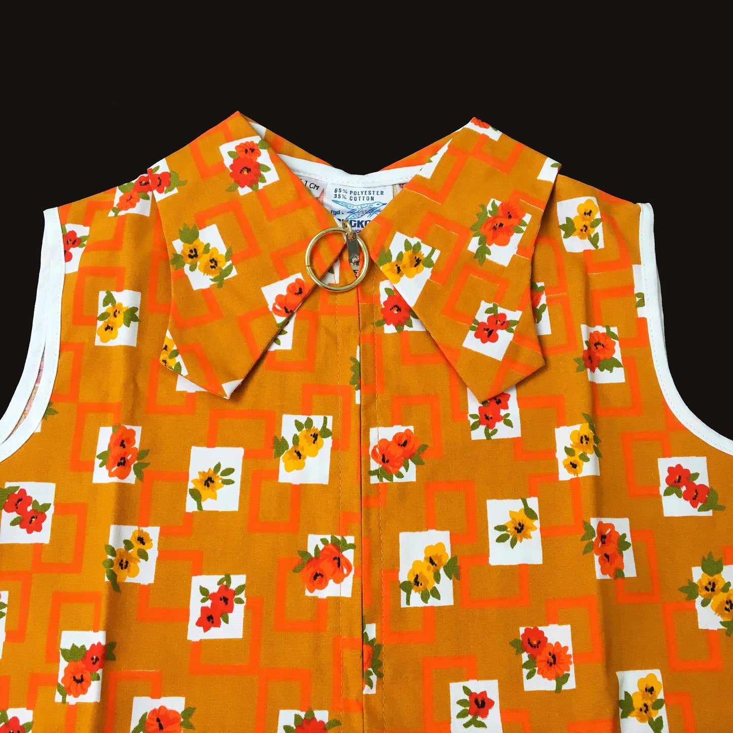 Vintage 60's Orange Mod Dress  5-6Y