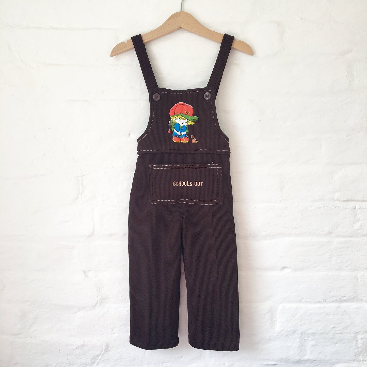 1970's Brown Dungarees 18-24 Months
