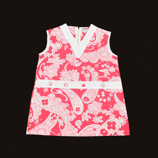 1960s Pink Psyche Mod Dress 2-3Y