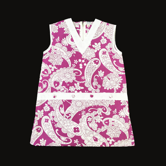 Vintage 60's Purple  Mod Dress   18-24M