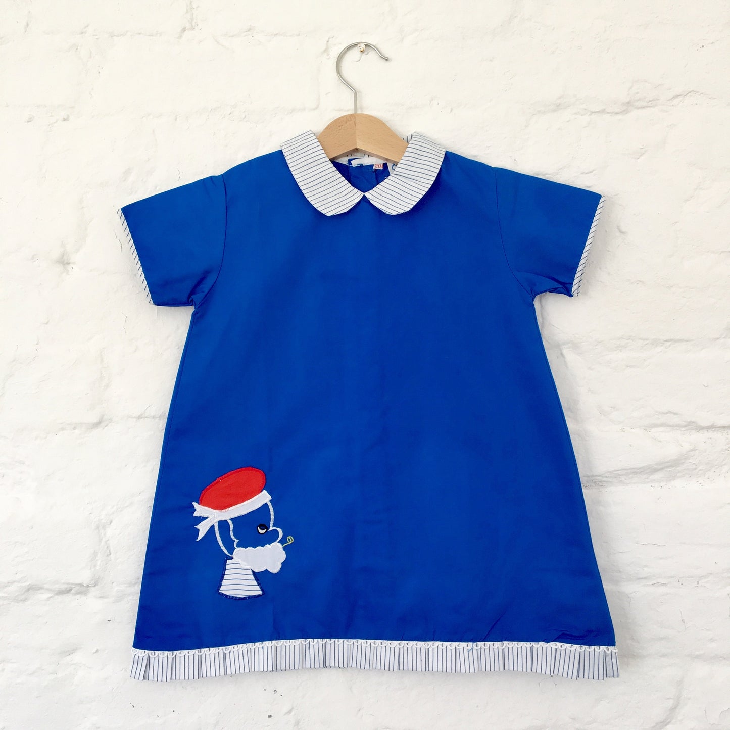 Vintage NOS 60's Marine Blue Dress New Old  Stock  3-4, 4-5Y