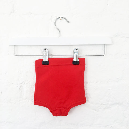 60's Vintage Red Swimming Trunk  British New Old Stock 0-3m