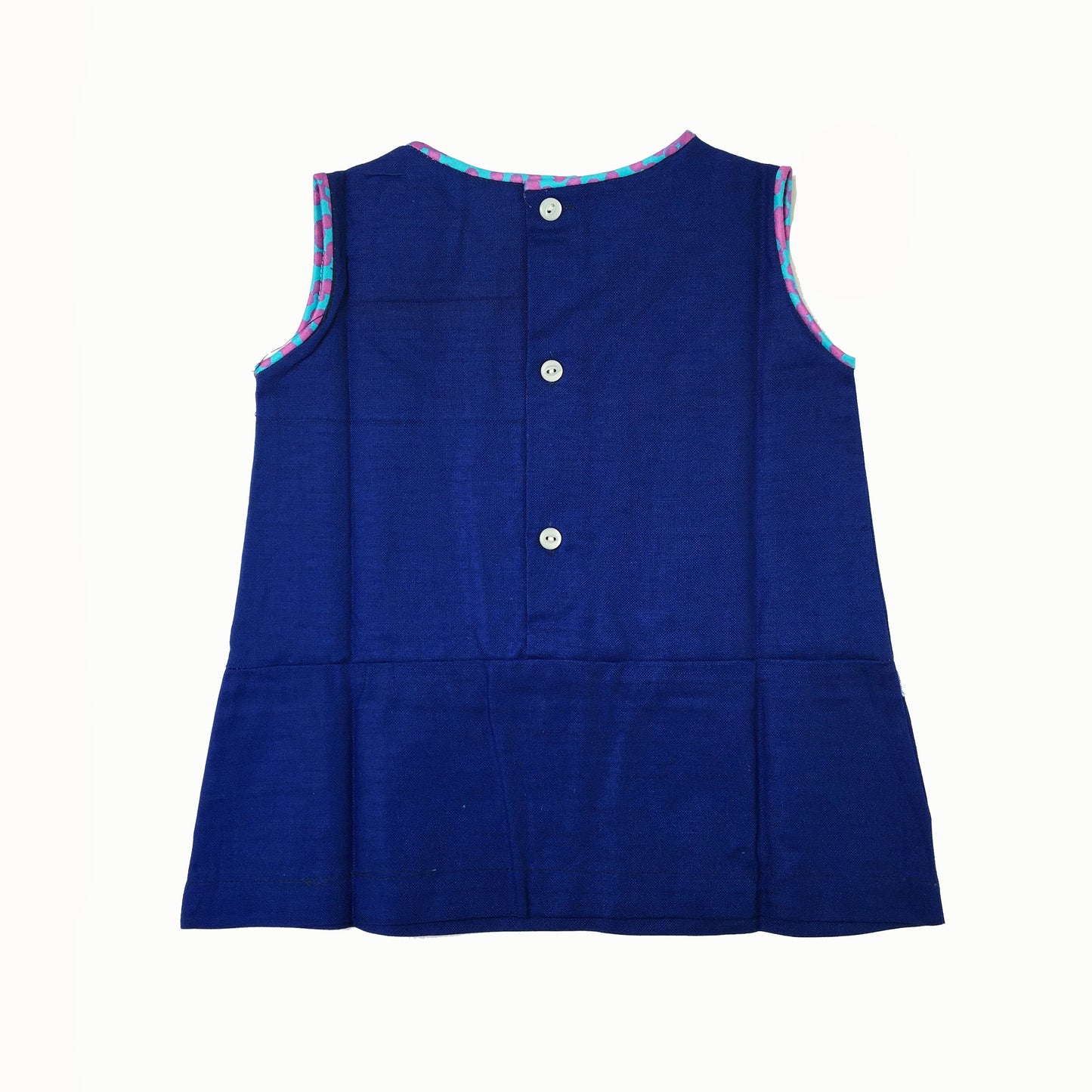 Vintage NOS 60's Blue Lace Plastron Mod Dress New Old  Stock 18-24M, 2-3Y