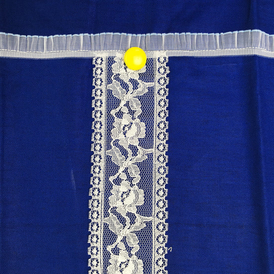 Load image into Gallery viewer, Vintage NOS 60&amp;#39;s Blue Lace Plastron Mod Dress New Old  Stock 18-24M, 2-3Y

