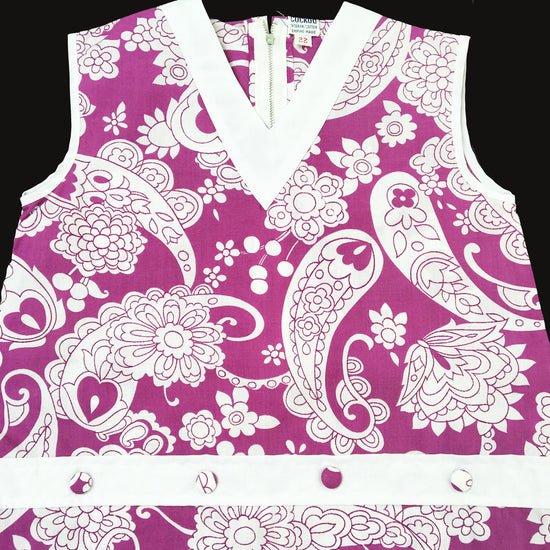 Vintage 60's Purple  Mod Dress   18-24M