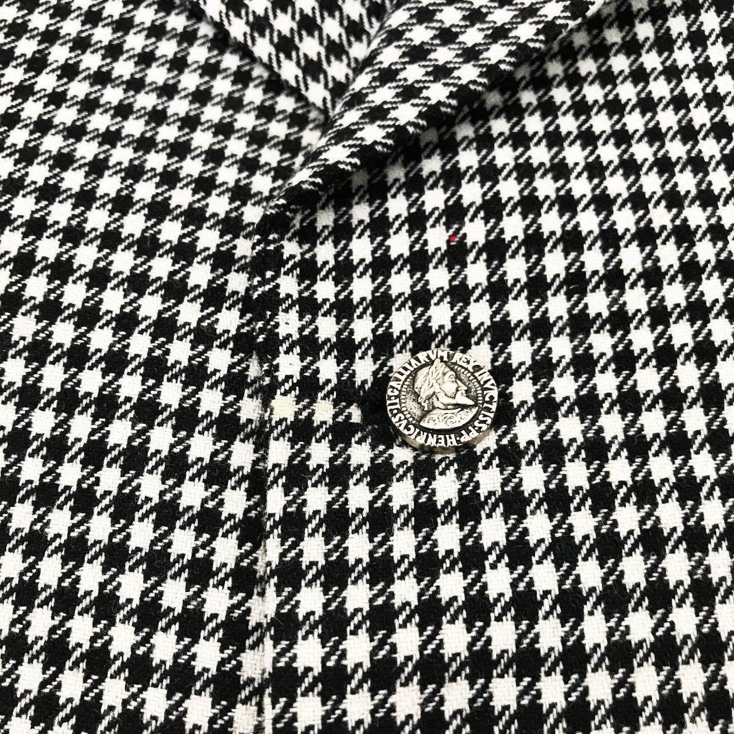 Vintage 60's Black/White Houndstooth Blazer French Stock 5-6Y