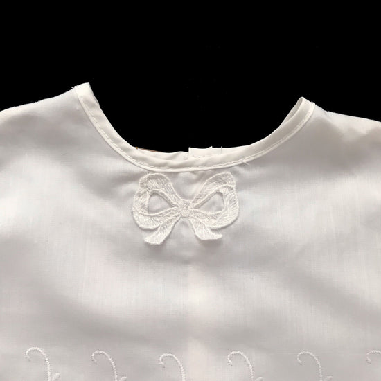 Load image into Gallery viewer, Vintage 60&amp;#39;s &amp;quot;Broderie Anglaise&amp;quot; White Pleated Dress Made in France 0-3 Months
