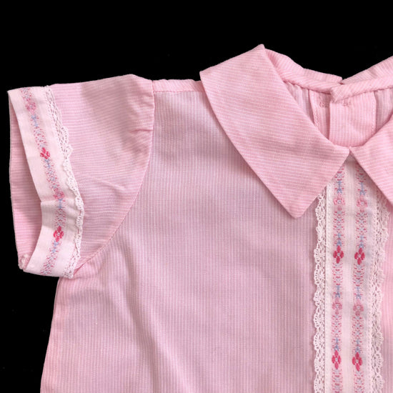 Vintage 60's Pink Pleated Mod  Dress Made in France 3-6 Months