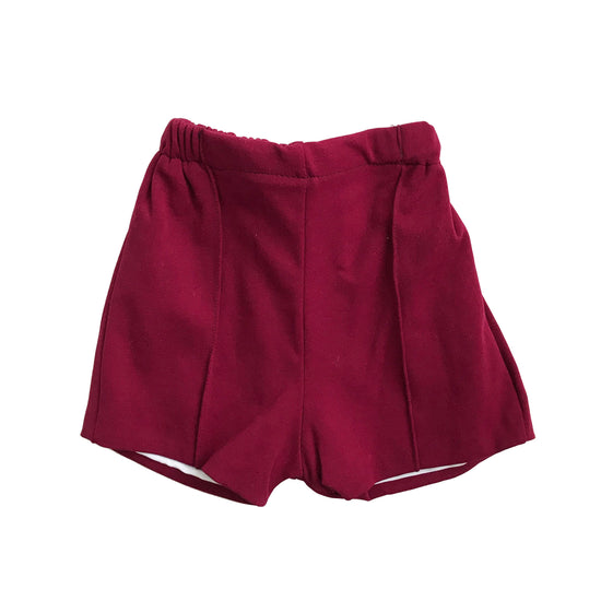 Vintage  60's Nylon Dark Red Shorts / 2-3Y