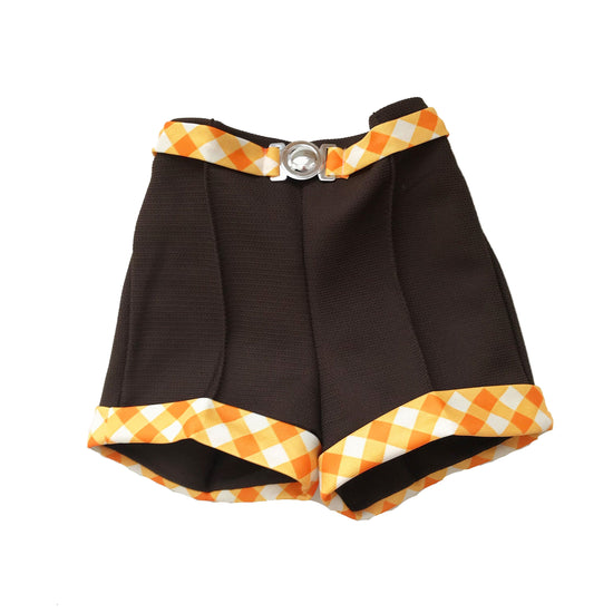 Vintage NOS 60's Brown / Orange Mod Shorts  British Stock 2-3Y