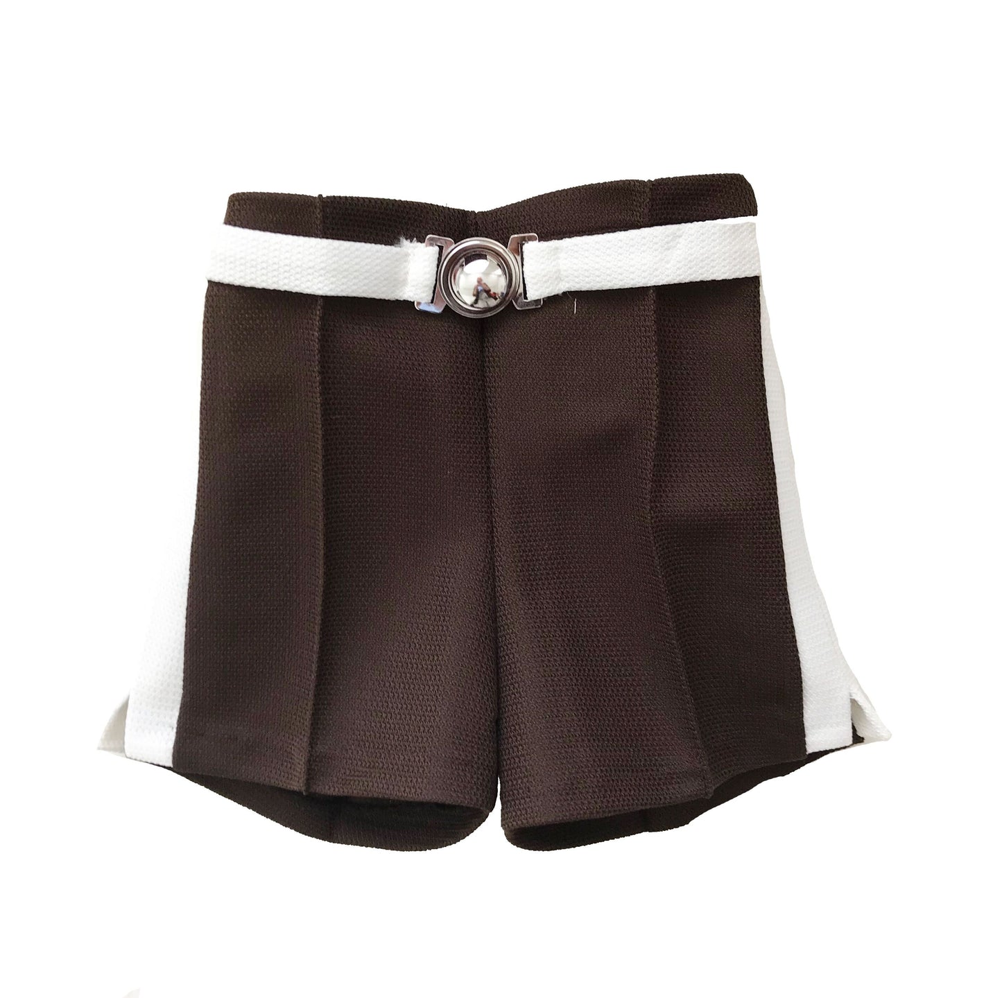 Vintage 60's Brown / White Mod Shorts / 2-3Y