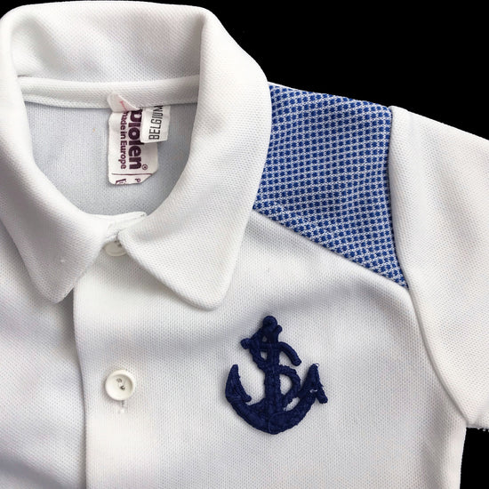 Vintage 60's "Anchor"  Polo Top Belgium stock 6-9M