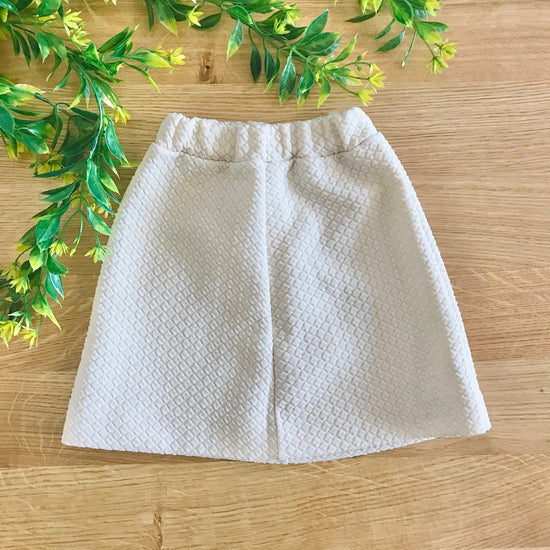 Vintage 60's Nude Textured Skirt British Made 6-9M