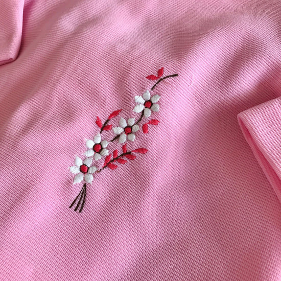 Load image into Gallery viewer, 60&amp;#39;s Pink Embroidered Top and Bottoms Set  British Stock 6-9 Months
