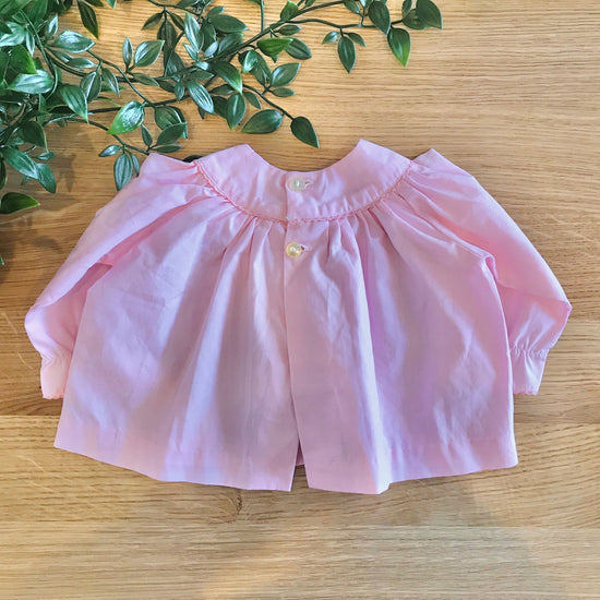 60's Pink Long Sleeve Blouse New Stock 0-3 Months