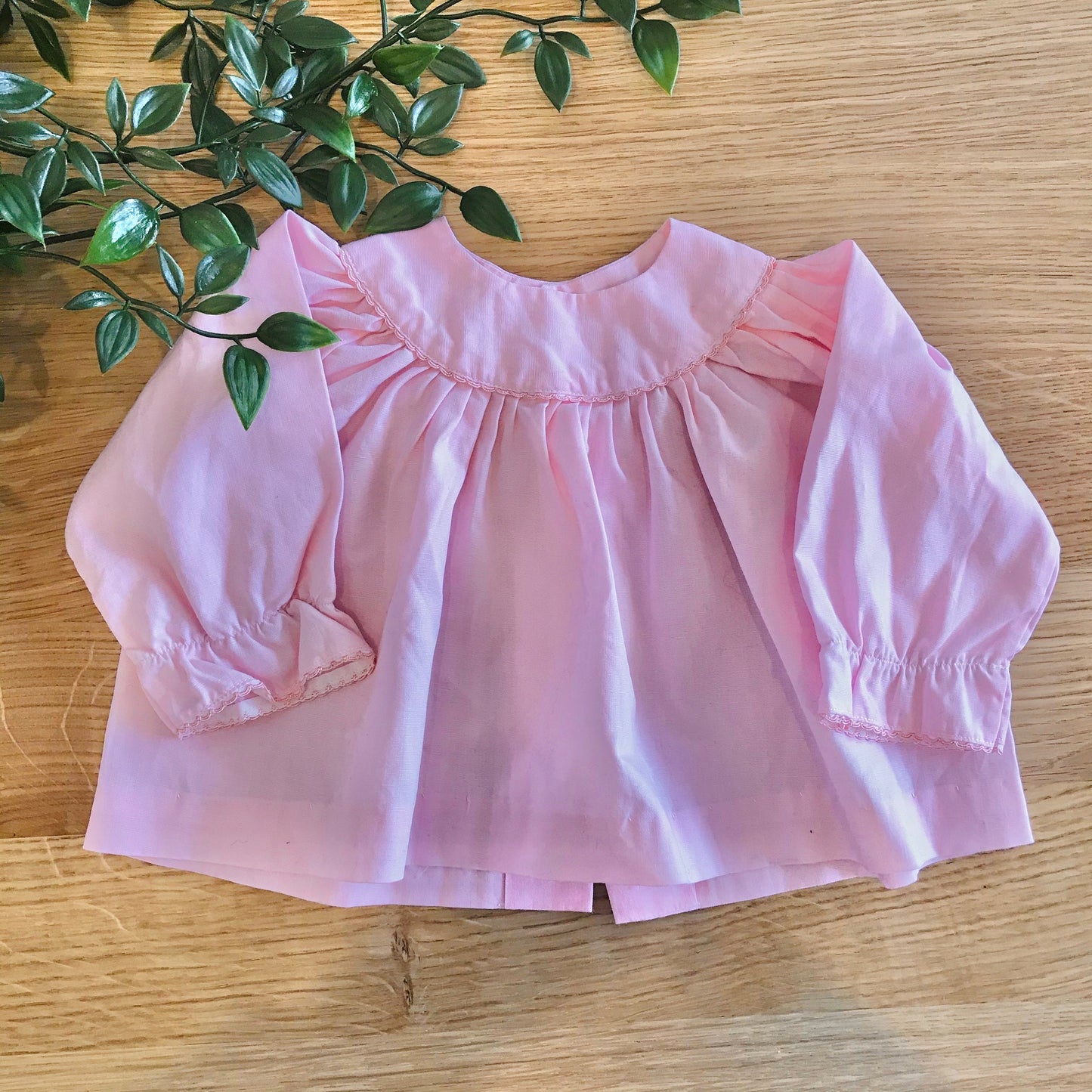 60's Pink Long Sleeve Blouse New Stock 0-3 Months