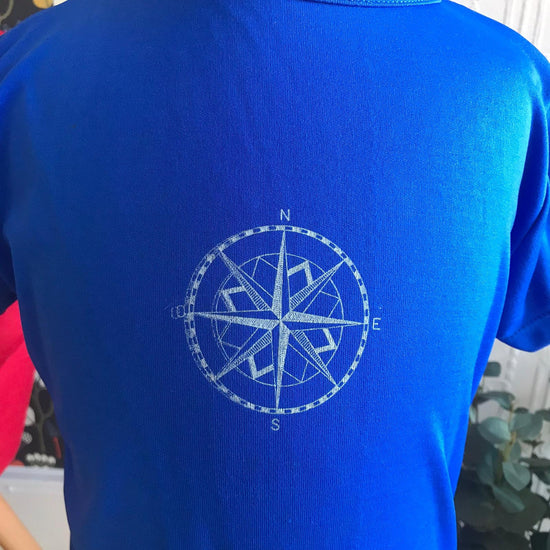 Vintage 70's Blue Tee / Top French Made 8-10Y