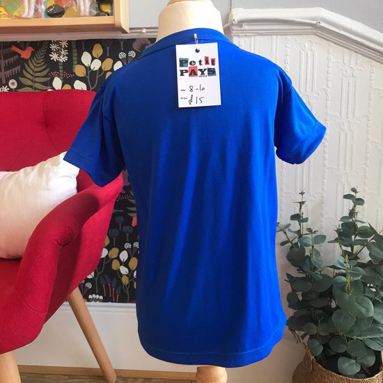 Vintage 70's Blue Tee / Top French Made 8-10Y