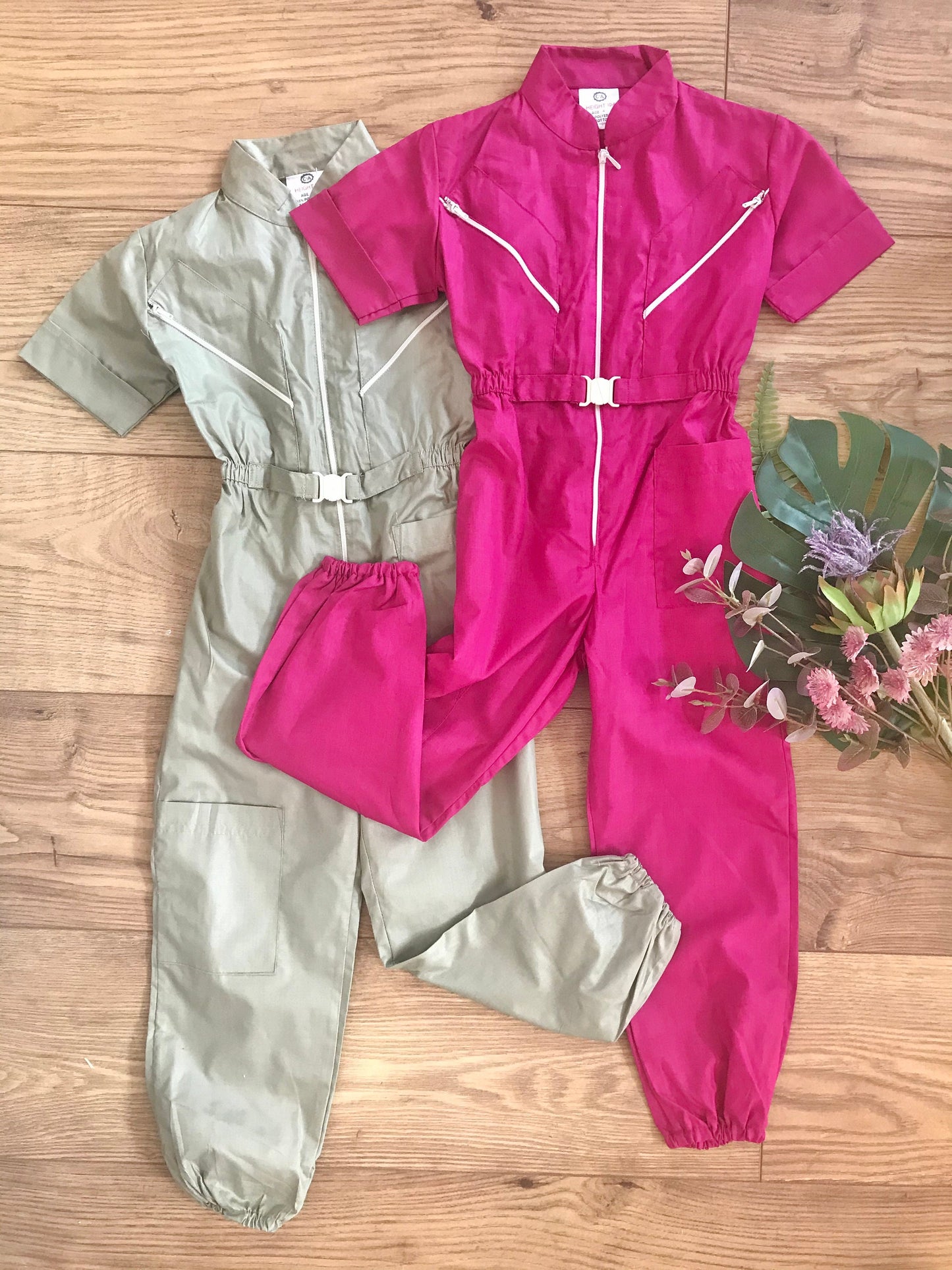Vintage 70s/80s Lightweight Beige Jumpsuit 2-3, 3-4Y