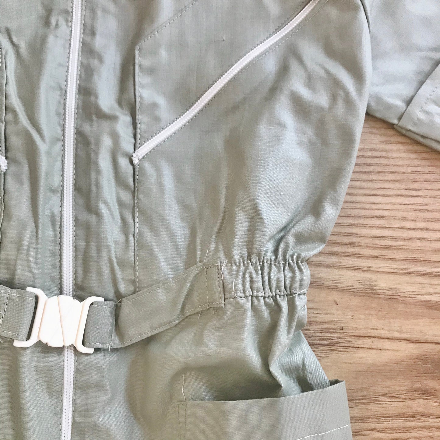 Vintage 70s/80s Lightweight Beige Jumpsuit 2-3, 3-4Y
