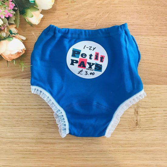 60's Blue Brief / Pants / Underwear British Made 12-18M