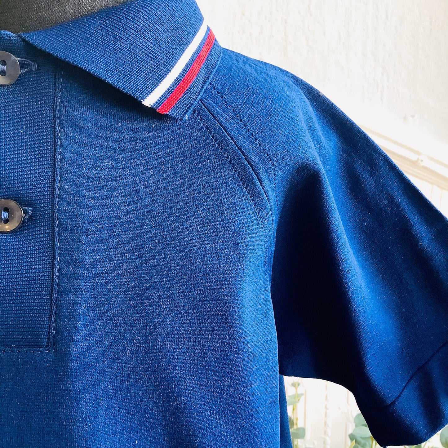 1970's Navy Mod Polo Shirt 2-3Y