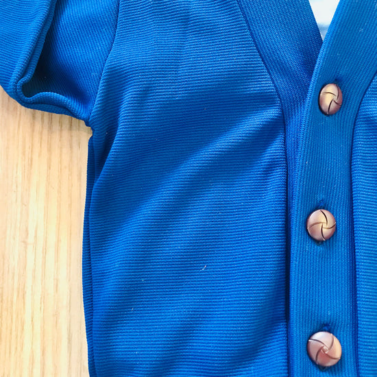 Load image into Gallery viewer, Vintage 1970&amp;#39;s Navy Blue Baby / Toddler Cardigan British Made 2-3Y
