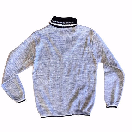 Vintage 60's Children's Grey Turtle Neck Mod Jumper / 4-5 Years