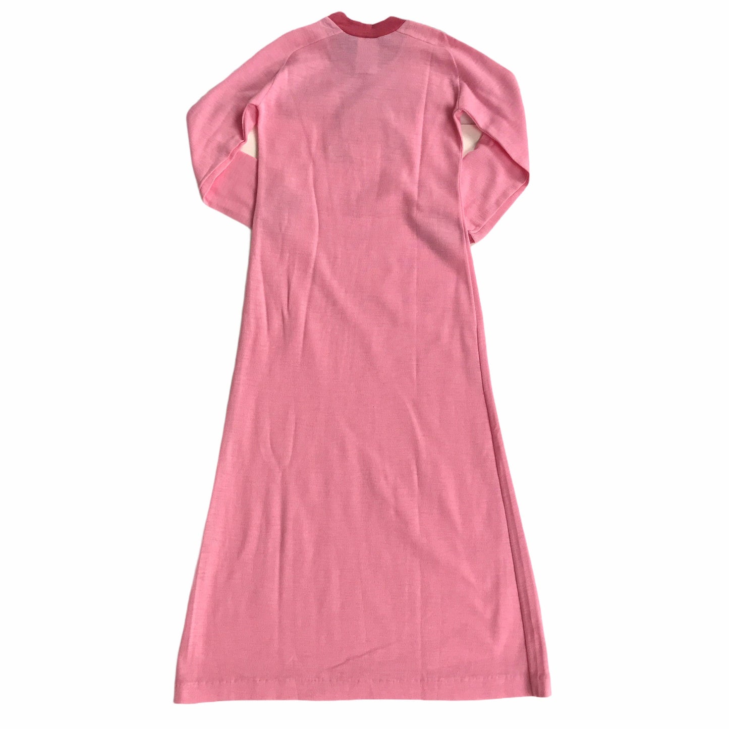 Vintage 1970&#39;s Long Pink Night Dress Belgian Made 5-6 Years