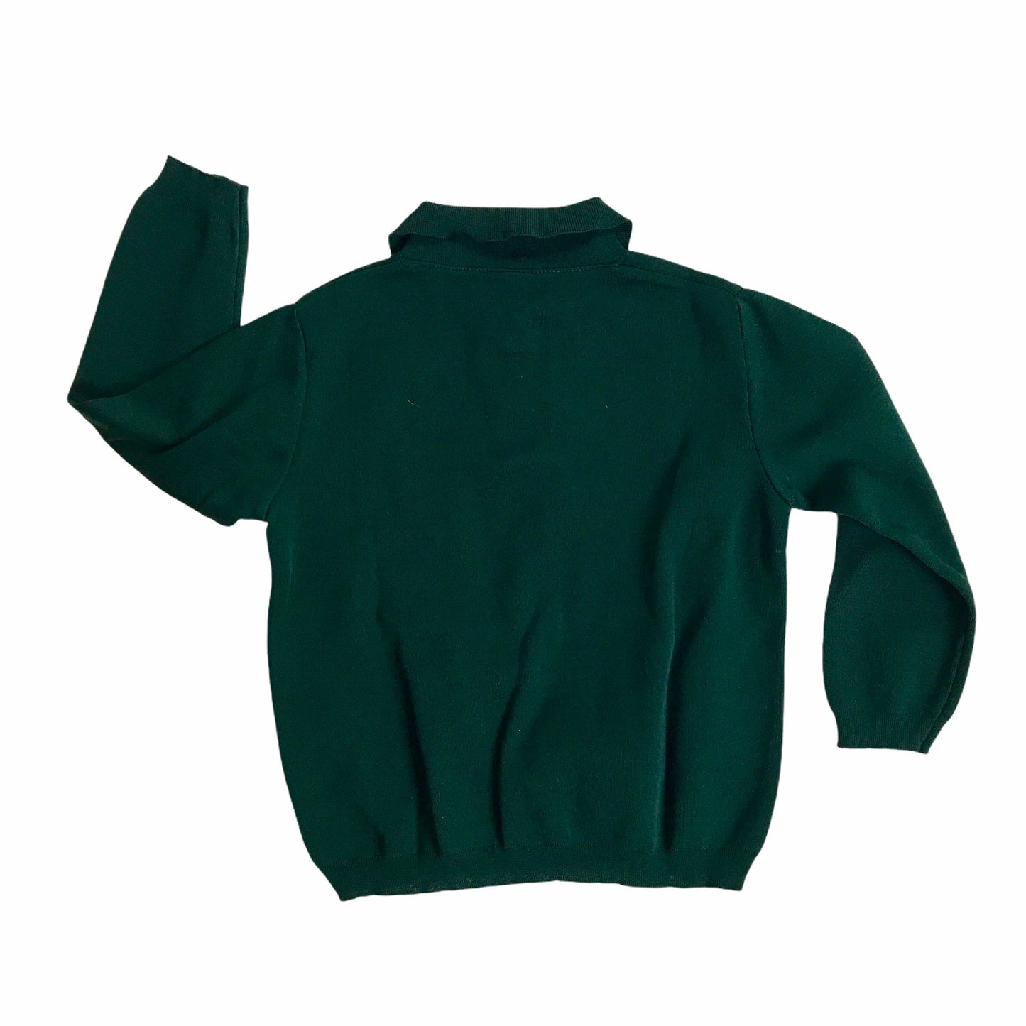 Vintage 1960s Dark Green Nylon Mod Top / Polo French Made 4-5 Years