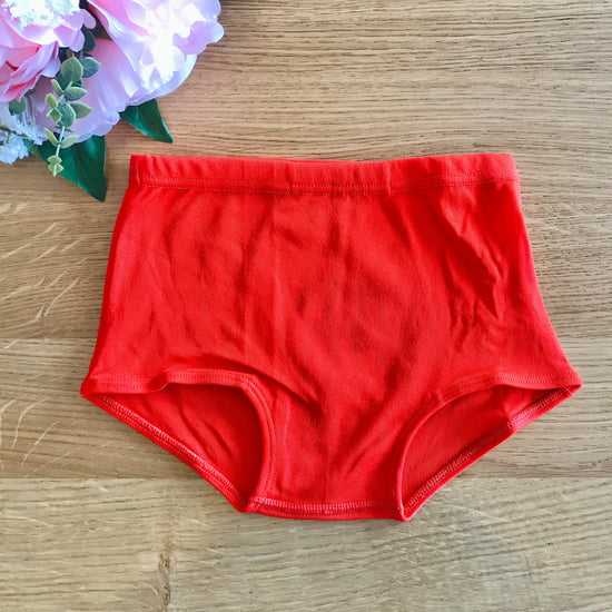 Vintage 70's Red Swimming  Briefs / Pants / Underwear 8-10 Years