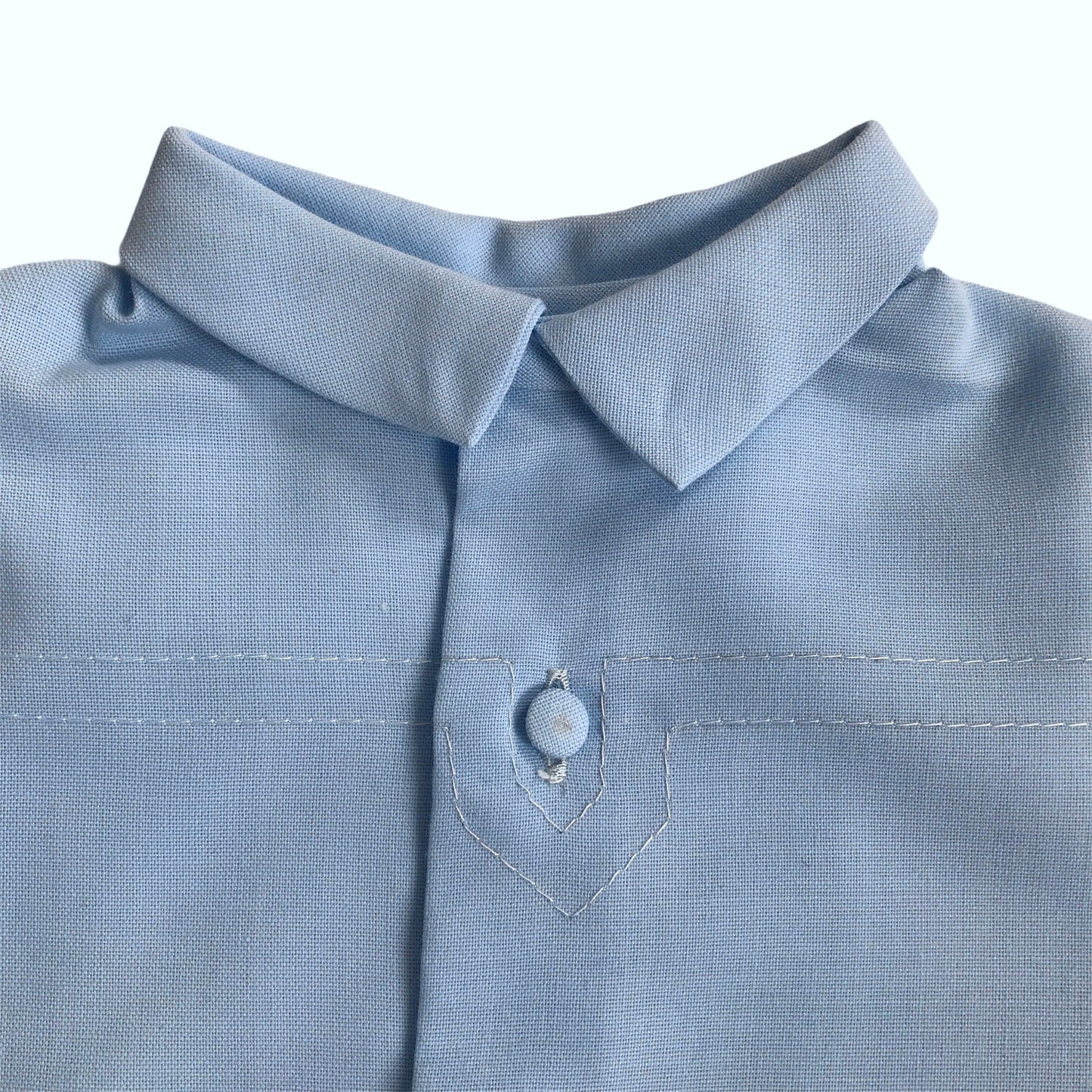 Vintage 1960s Blue Buttoned Top French Made 9-12 Months