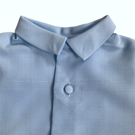 Load image into Gallery viewer, Vintage 1960s Blue Buttoned Top French Made 9-12 Months
