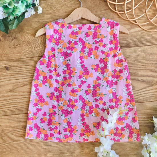Load image into Gallery viewer, Vintage 1960s Pink &amp;quot;Liberty&amp;quot; Floral Mod Toddler Tunic 2-3Y
