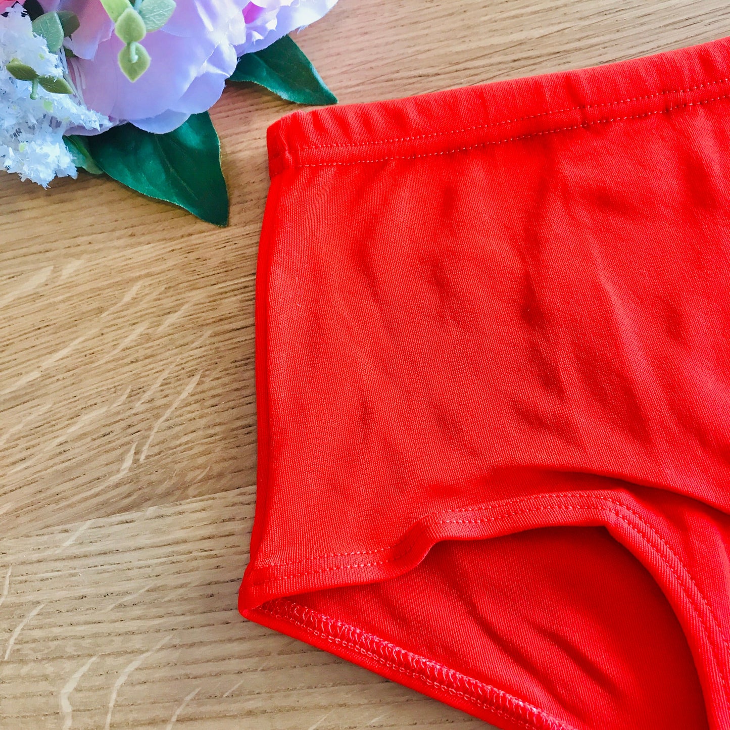 Vintage 70's Red Swimming  Briefs / Pants / Underwear 8-10 Years