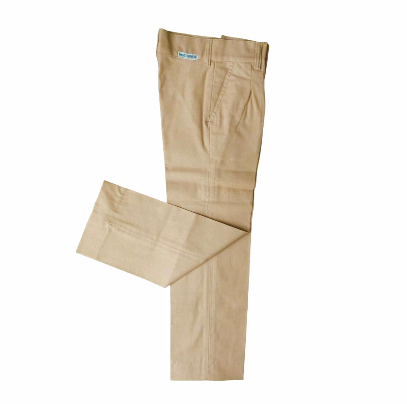 70's Sand Straight Pleated Trousers French Stock 5-6Yrs