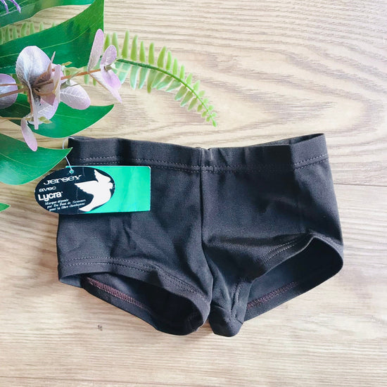 1970's Vintage Brown Mod  Kids / Toddler Swimming Trunk / Shorts French Made 2-3Yrs