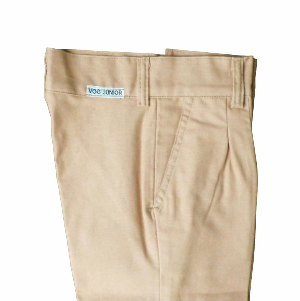 70's Sand Straight Pleated Trousers French Stock 5-6Yrs