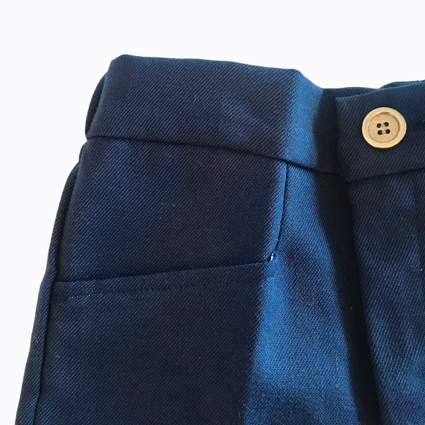 Vintage 1960s Blue Toddler Shorts French Made 12-18 Months
