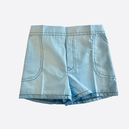 Vintage 1970s Blue Lightweight Shorts 12-18 Months