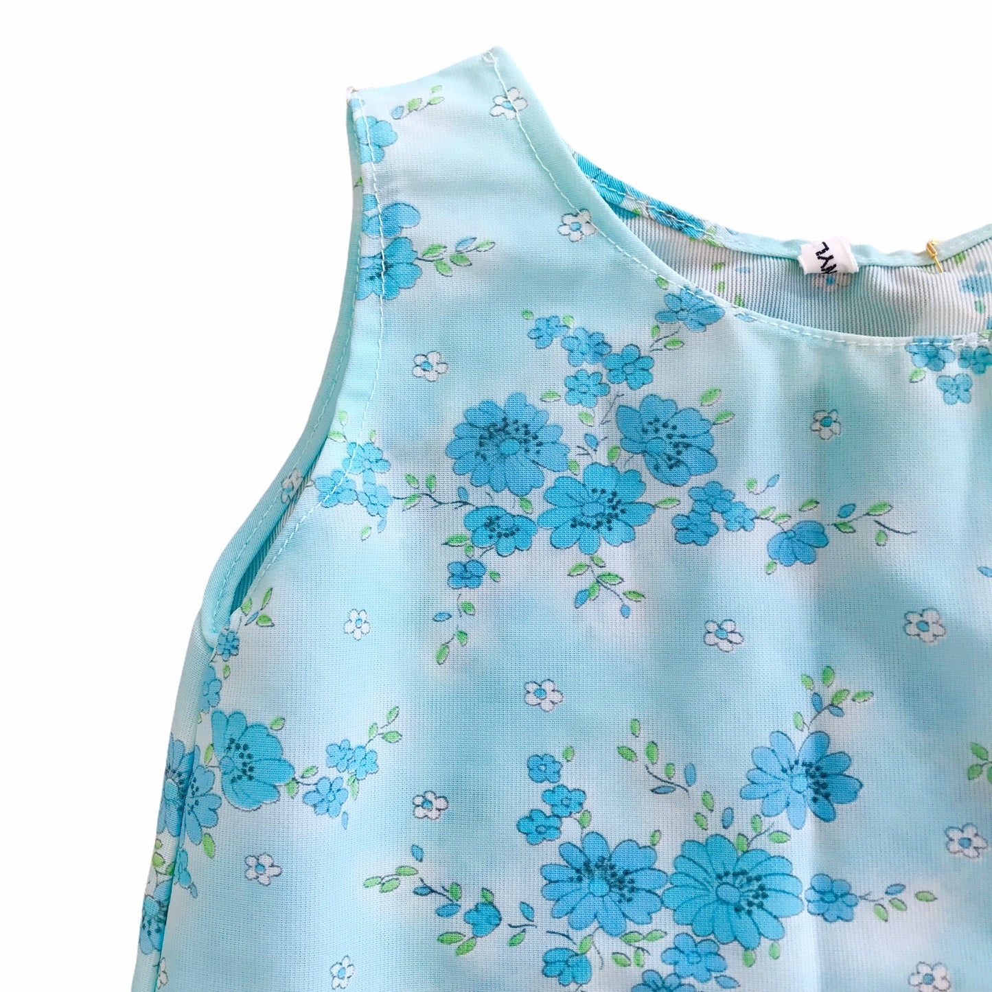Load image into Gallery viewer, Vintage 60&amp;#39;s  Blue Floral Petticoat British Made 12-18 Months
