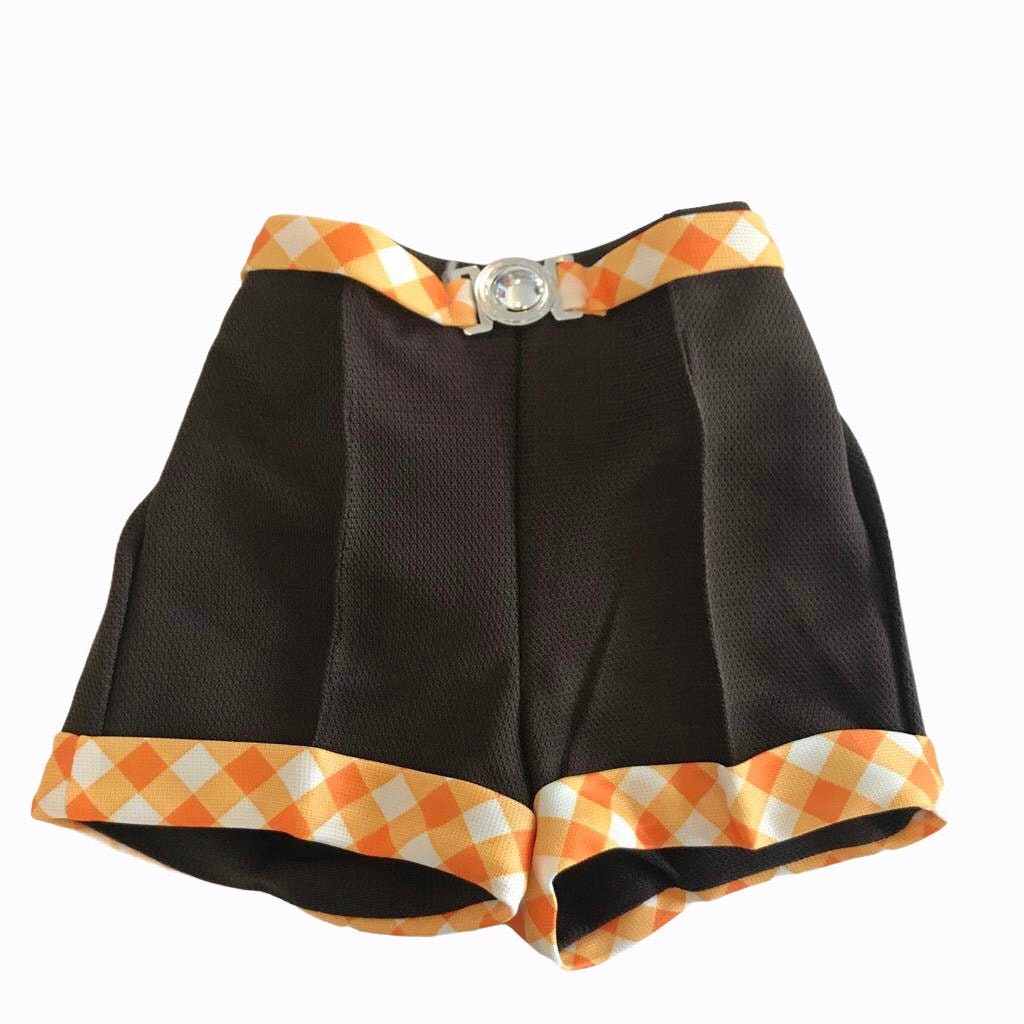 Vintage 60's Brown / Orange  Mod Shorts British Stock 18-24M
