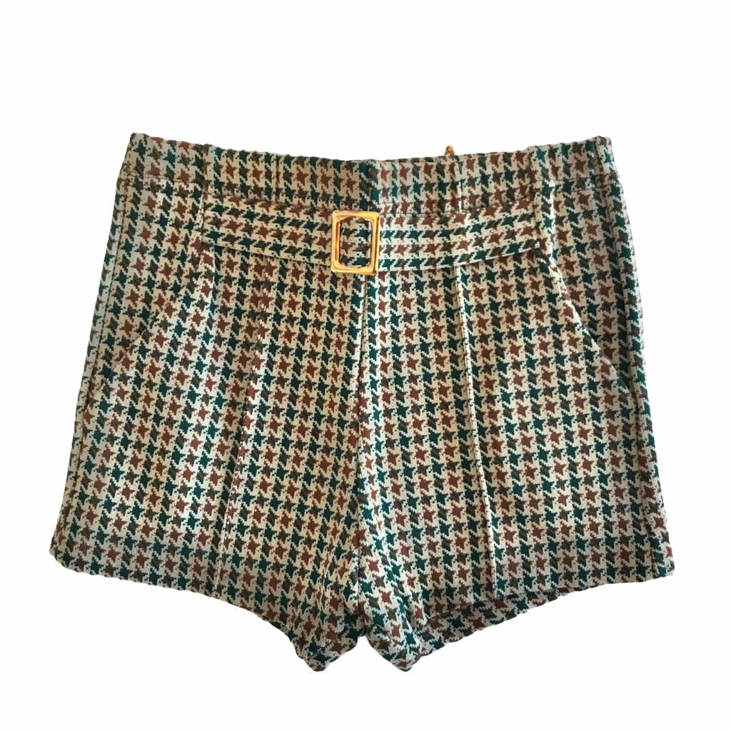 Vintage 60&#39;s Green / Brown  Mod Shorts British Stock 18-24M
