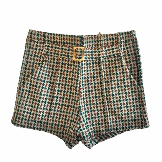 Vintage 60&#39;s Green / Brown  Mod Shorts British Stock 18-24M