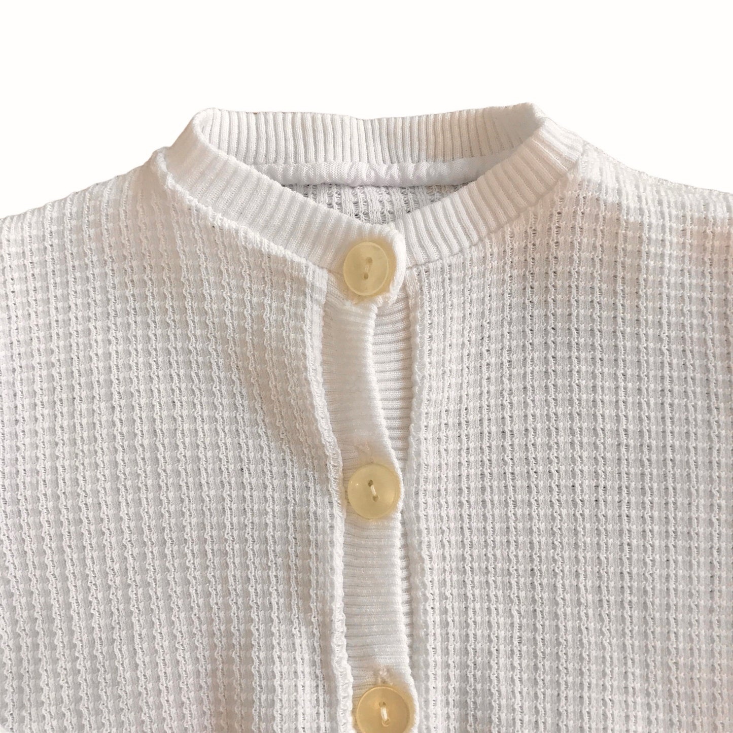 Vintage 70s White Cardigan   6-9 Months