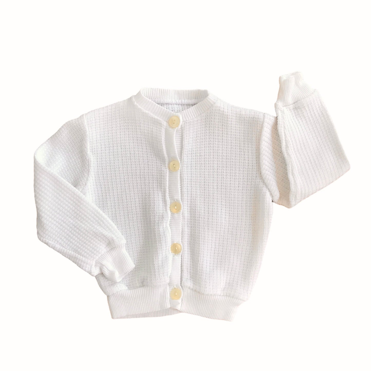 Vintage 70s White Cardigan   6-9 Months