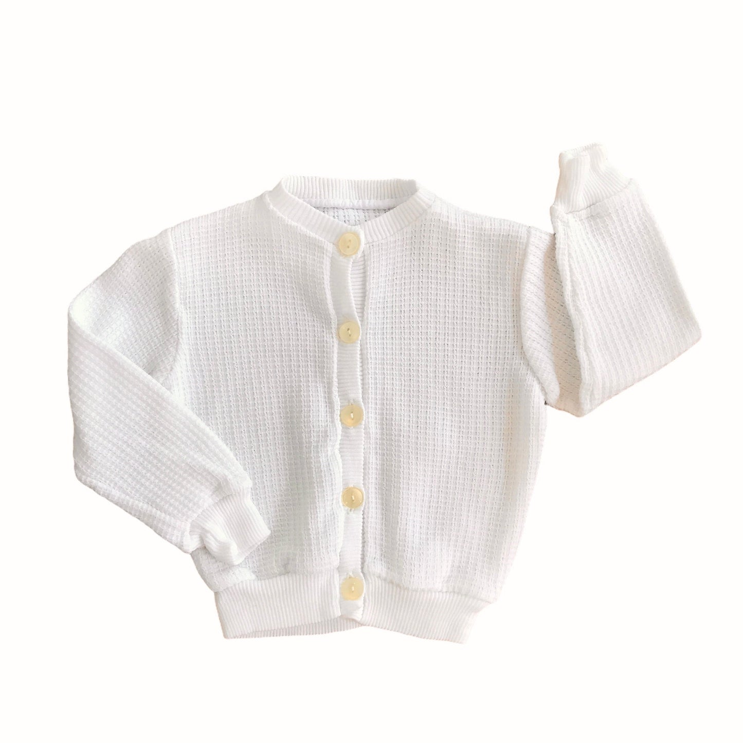 Load image into Gallery viewer, Vintage 70s White Cardigan   6-9 Months
