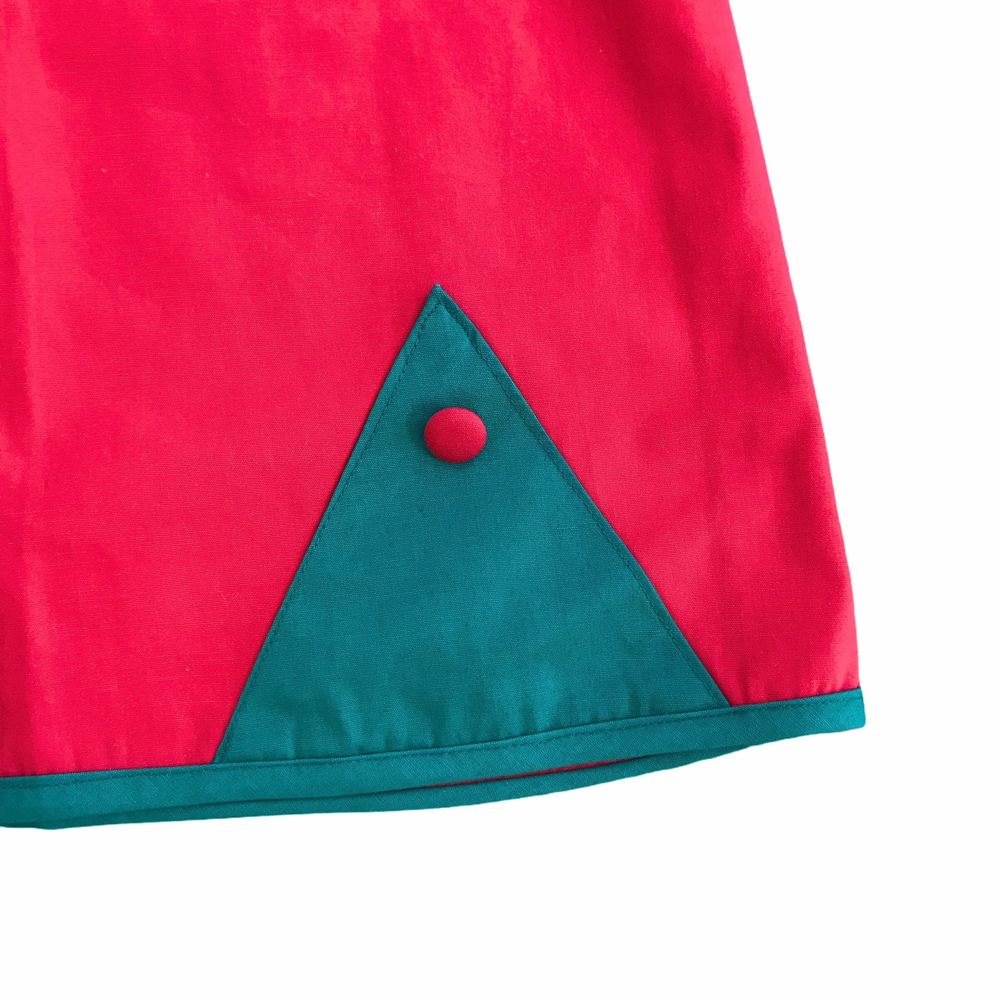 Vintage 60s Baby Red/Green Mod Dress French Made 6-9 Months