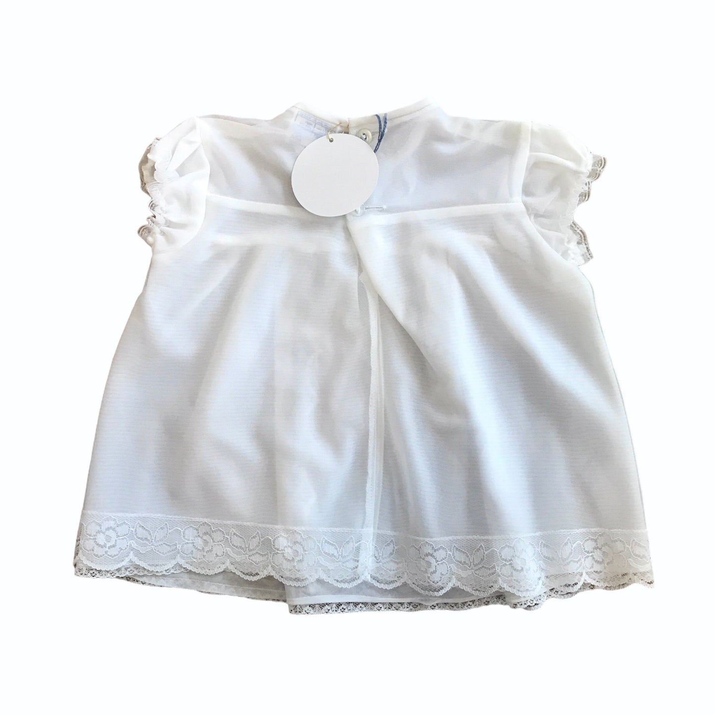 Vintage 60s Baby White Sheer Dress British Made 6-9 Months