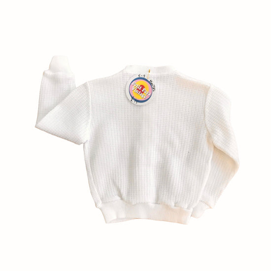 Load image into Gallery viewer, Vintage 70s White Cardigan   6-9 Months

